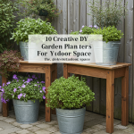 DIY garden planters, creative outdoor décor, unique container gardening ideas.