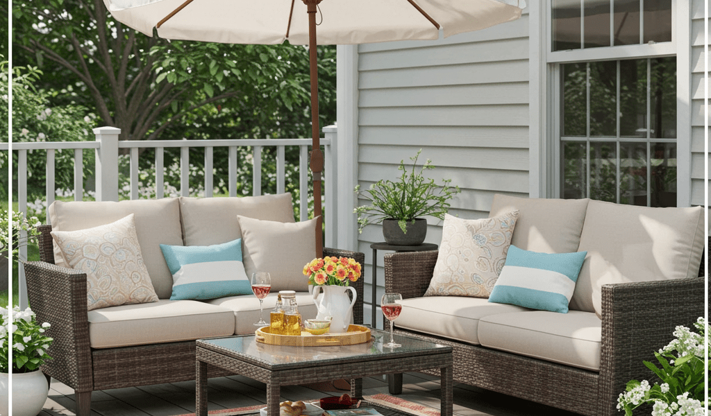 DIY patio upgrades for summer entertaining. Easy, budget-friendly outdoor living space refresh.