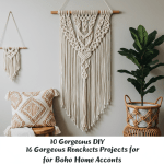 DIY macrame boho wall hanging, plant hanger, or home decor. Gorgeous handmade fiber art project.