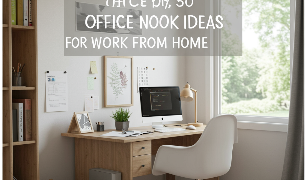 DIY home office nook ideas. Creative workspace setup. Work from home inspiration.