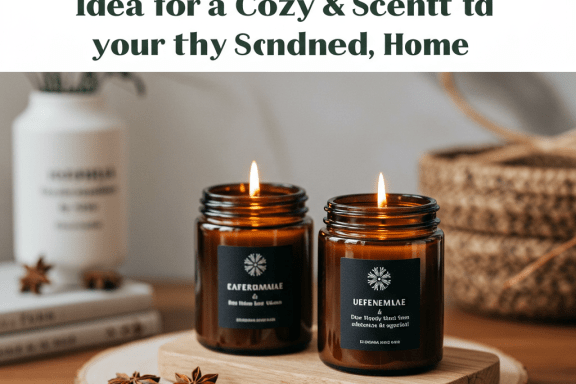 DIY candle making supplies for cozy, scented home. Homemade candles, wax, fragrance oils.