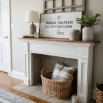 Modern farmhouse DIY project: rustic decor, charming style.