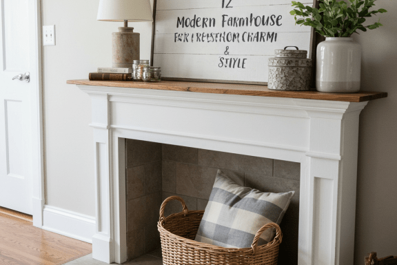Modern farmhouse DIY project: rustic decor, charming style.