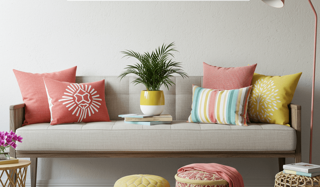Vibrant DIY summer decor ideas. Colorful, creative crafts for home.