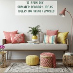 Vibrant DIY summer decor ideas. Colorful, creative crafts for home.