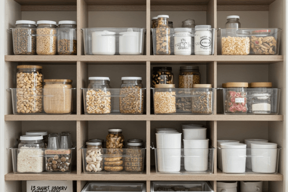 Featured image for 13 Smart DIY Pantry Organization Ideas to End Clutter