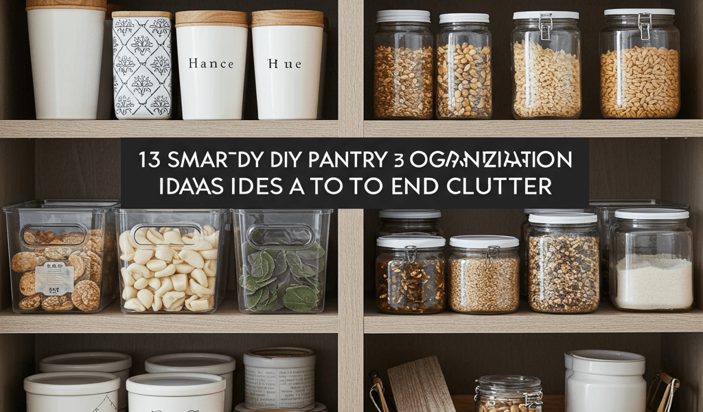 DIY pantry organization ideas: declutter & maximize space with 13 smart storage solutions.