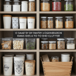 DIY pantry organization ideas: declutter & maximize space with 13 smart storage solutions.