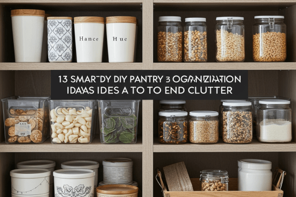 DIY pantry organization ideas: declutter & maximize space with 13 smart storage solutions.