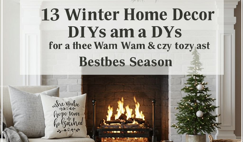 Cozy winter DIY home decor: 13 warm & festive crafts for a stylish seasonal refresh.