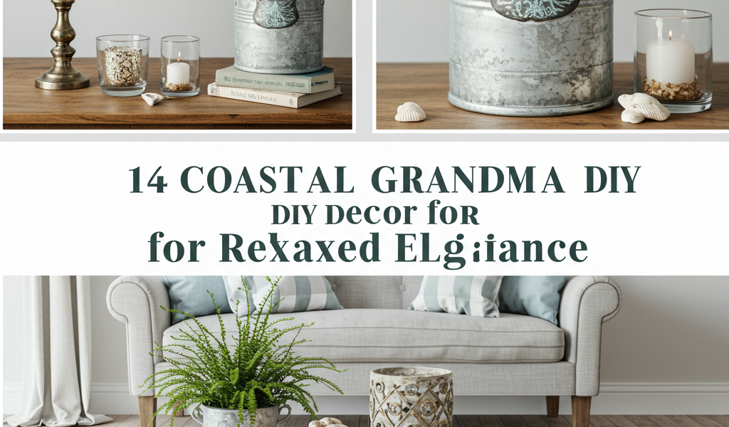 Coastal grandma DIY decor: 14 elegant, relaxing, beach-inspired crafts & home ideas.
