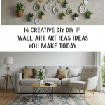 DIY wall art ideas. Creative, easy handmade wall decor. Unique home art projects.