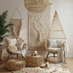Boho chic DIY decor: 15 relaxed oasis projects. Macrame, plants, natural textures.