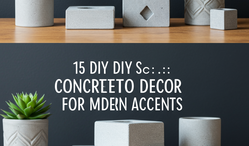 DIY concrete decor: 15 modern accent ideas. Stylish, handcrafted concrete projects.