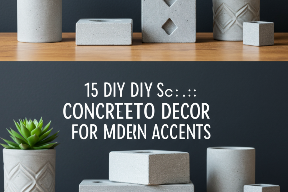 DIY concrete decor: 15 modern accent ideas. Stylish, handcrafted concrete projects.