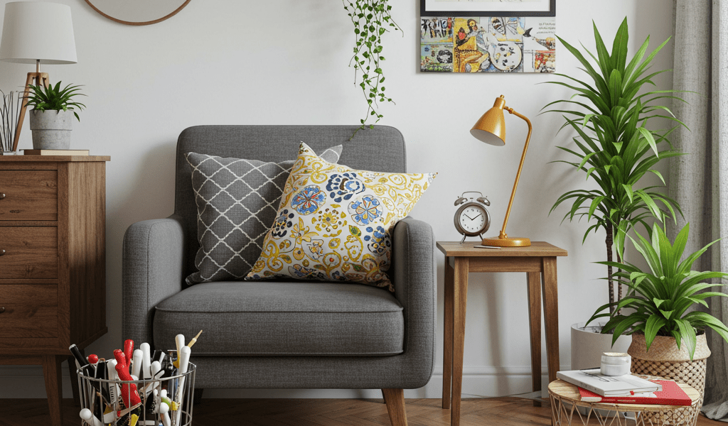 Eclectic DIY home decor: Unique, personalized crafts & vibrant, expressive home accents.