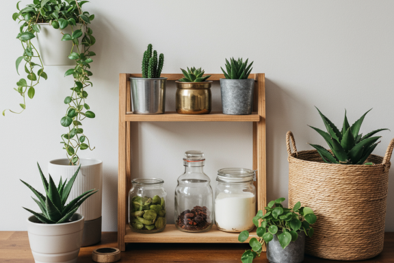 Sustainable DIY home projects. Clever upcycled crafts for eco-friendly living.