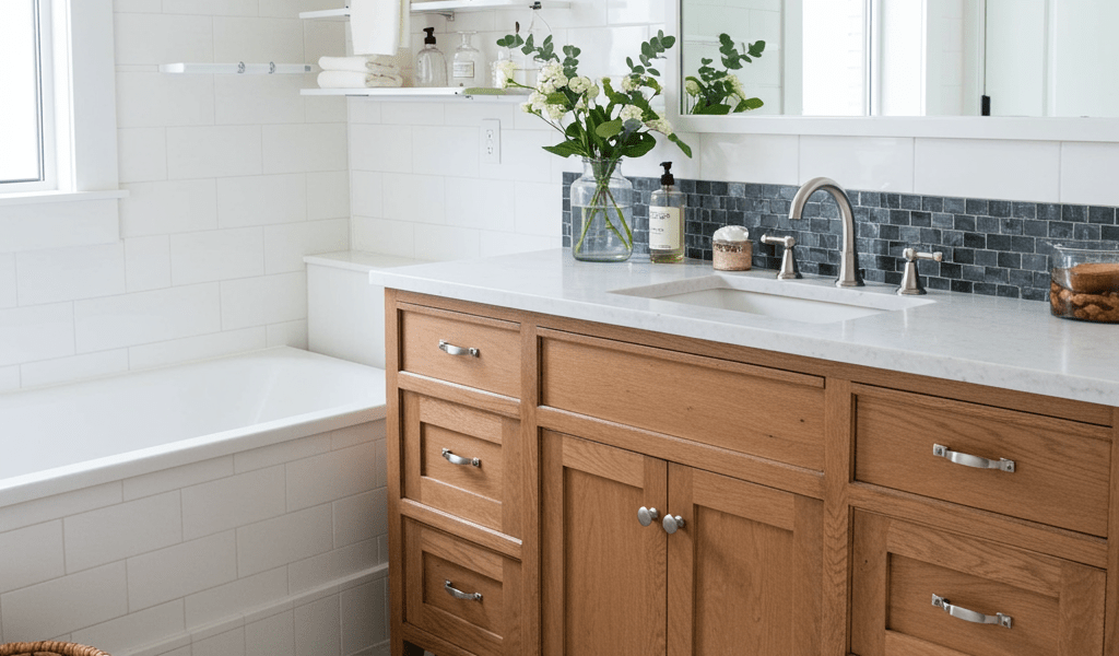Budget-friendly DIY bathroom makeover ideas. Dreamy, inspiring bathroom renovations.