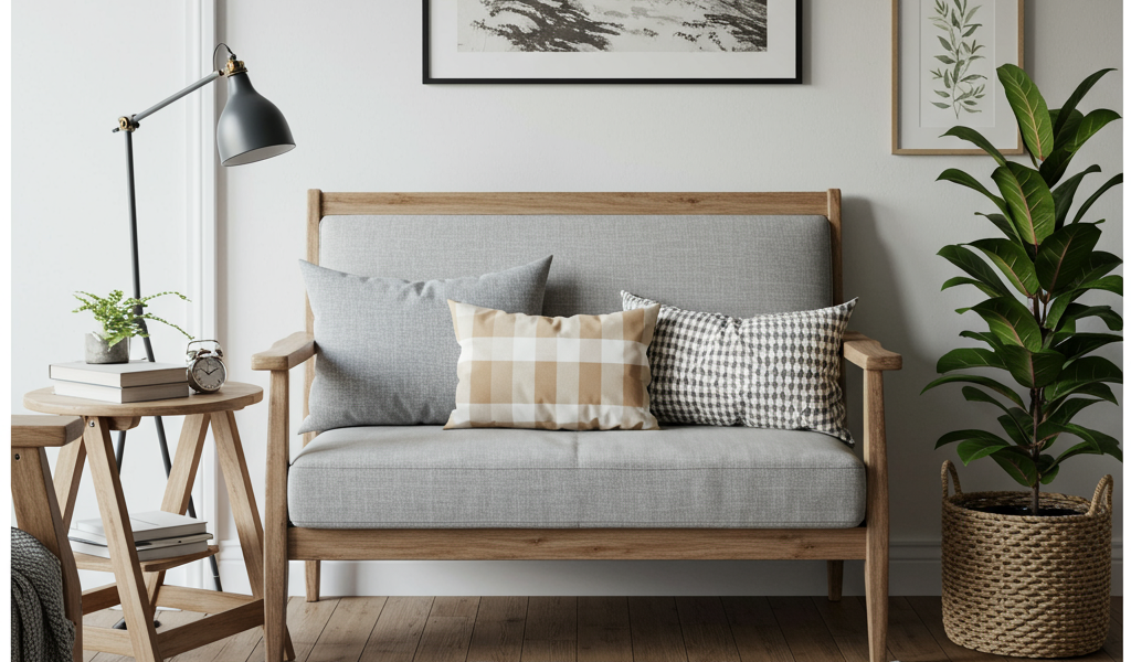 Grandmillennial DIY decor: Classic comfort & vintage charm. Handmade home accents, needlepoint pillows, floral wallpaper.