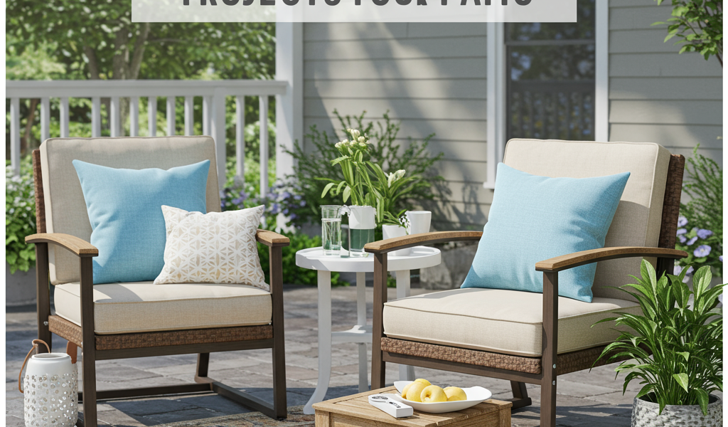 DIY patio seating ideas. 16 outdoor furniture projects. Build your own bench, chairs, & more.