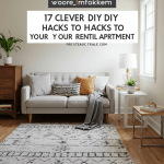Clever DIY rental apartment hacks. Stylish personalized decor ideas.