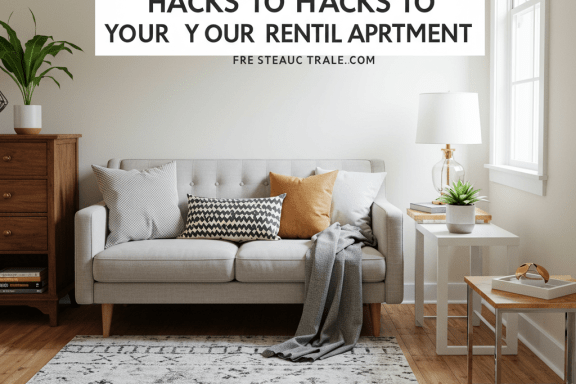 Clever DIY rental apartment hacks. Stylish personalized decor ideas.
