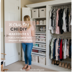 Chic DIY closet makeover ideas. Organized wardrobe, storage solutions, stylish closet design.