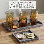 DIY coasters & trays for stylish entertaining. Easy crafts, handmade home decor.