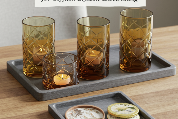 DIY coasters & trays for stylish entertaining. Easy crafts, handmade home decor.