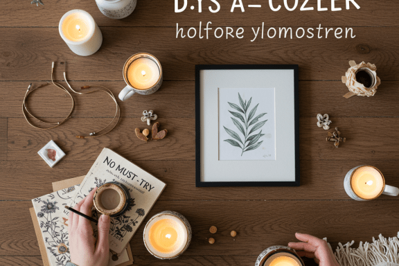 Cozy DIY projects for a comfortable home. Handmade decor, warm lighting, & textures.