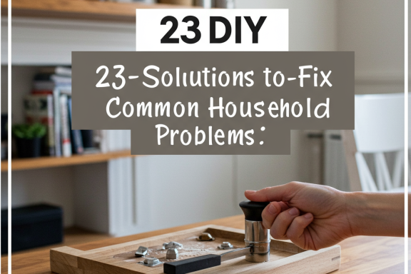 DIY home repair solutions. Fix common household problems. 23 easy DIY fixes.