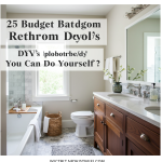 Budget bathroom remodel DIY. Affordable bathroom upgrade ideas. Money-saving bathroom renovation.