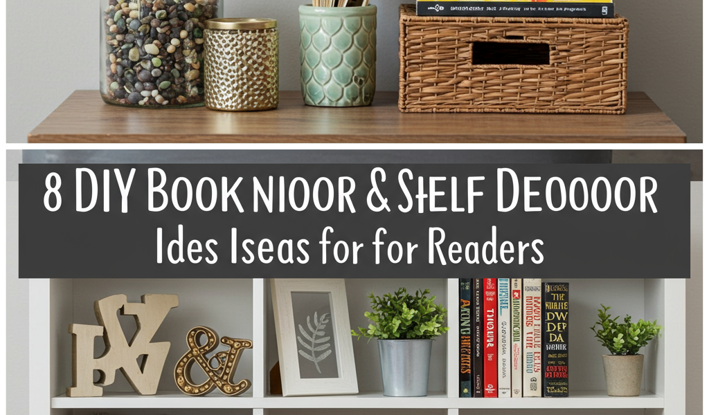 DIY book nook & shelf decor ideas. Creative reading nook designs & stylish bookshelf styling for book lovers.
