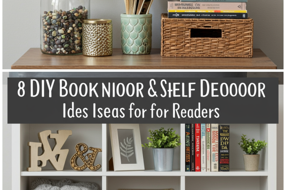 DIY book nook & shelf decor ideas. Creative reading nook designs & stylish bookshelf styling for book lovers.