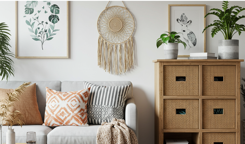 Boho DIY decor: 8 eclectic, vibrant, & personalized home styling ideas.