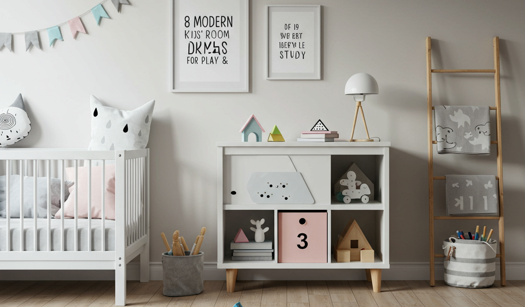 Modern kids room DIY decor: playful & practical study & play area ideas.