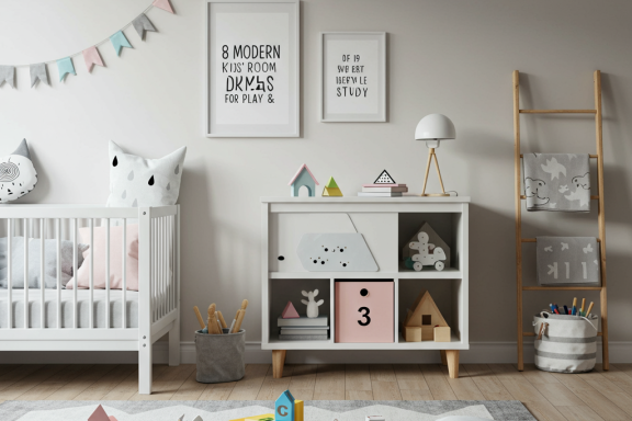 Modern kids room DIY decor: playful & practical study & play area ideas.