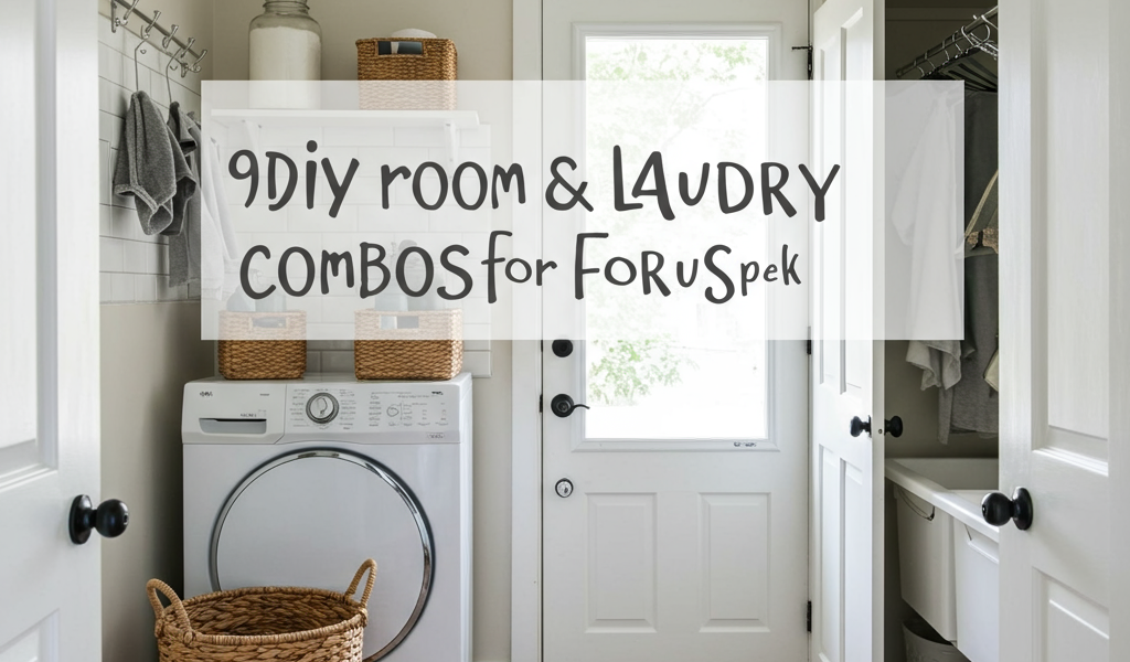 Space-saving DIY mudroom laundry room combo ideas for small homes.